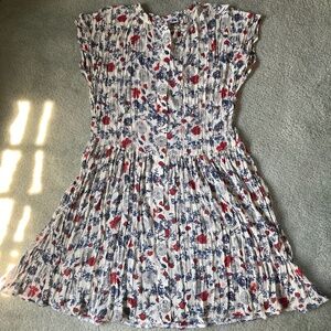 Ines de la Fressange x Uniqlo Floral Pleated Summer Dress XS (fits like S)